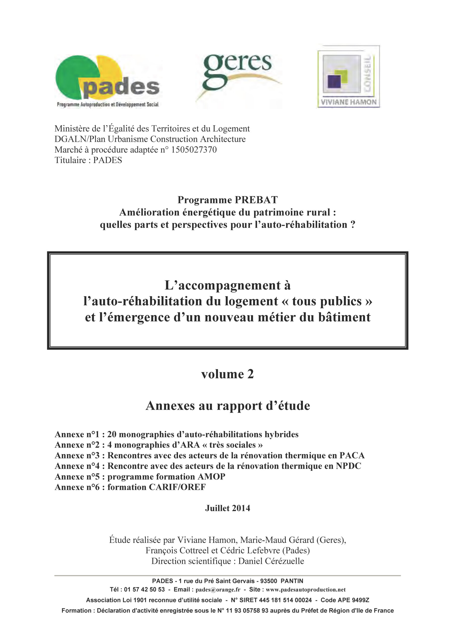 PREBAT_L’accompagnement à l’auto-réhabilitation du logement et émergence d’un nouveau métier_Annexes