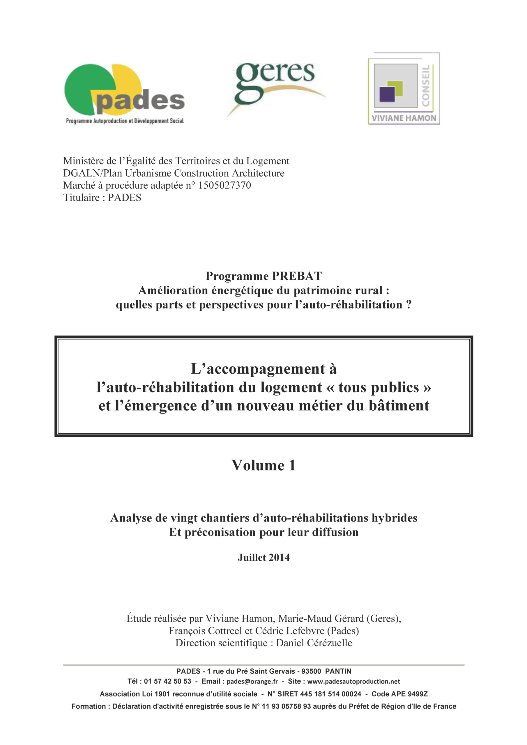 PREBAT_L’accompagnement à l’auto-réhabilitation du logement et émergence d’un nouveau métier_Rapport