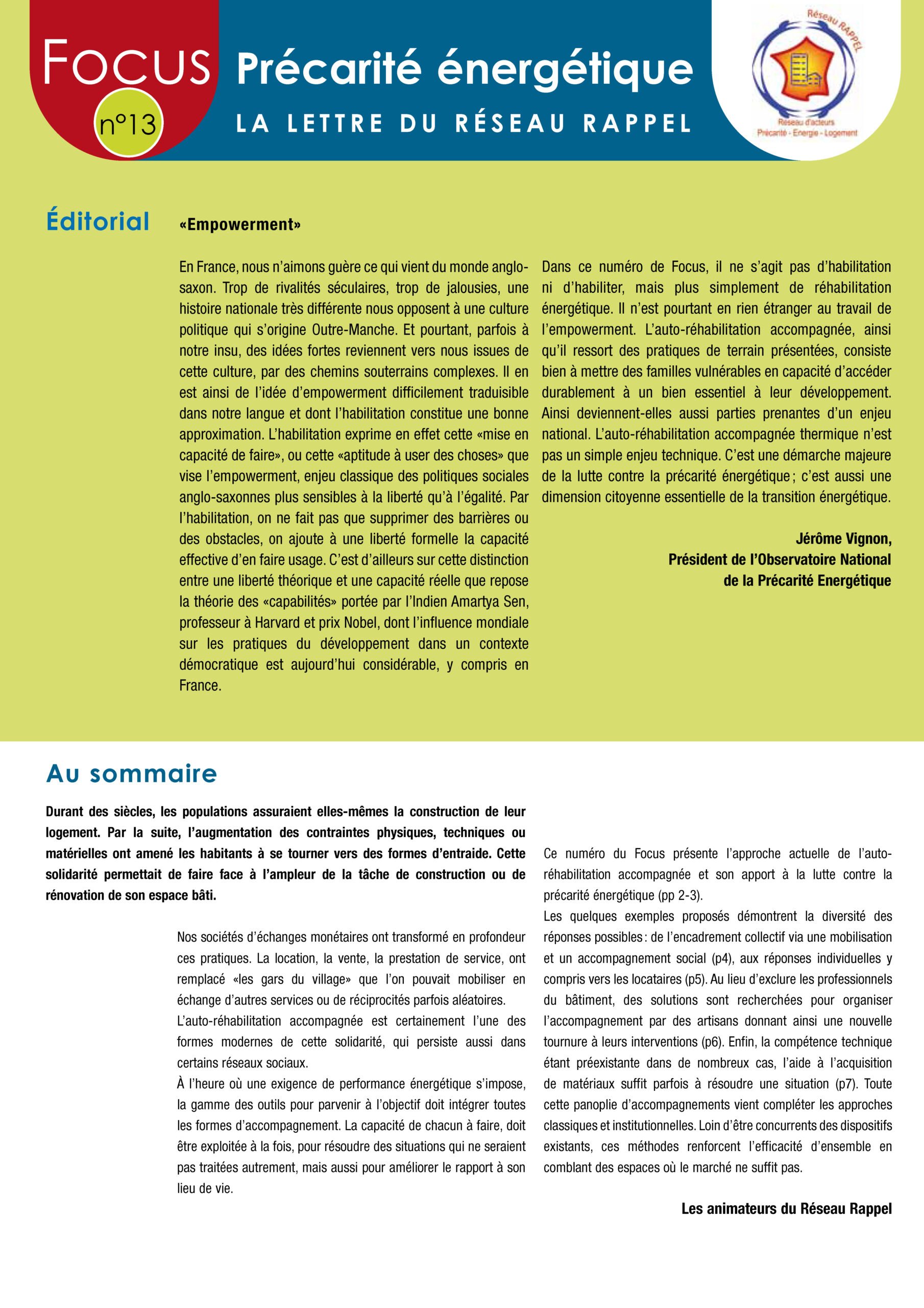 Focus précarité énergétique n°13